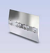 5.000" x 2.220" x 0.313" precision straight packaging knife.